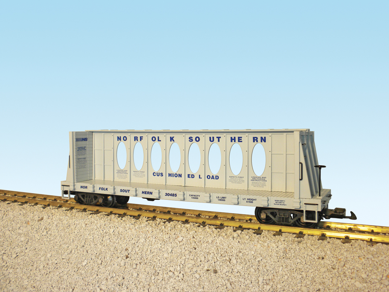 NORFOLK SOUTHERN CENTER I-BEAM FLAT CAR GRAY #30486
