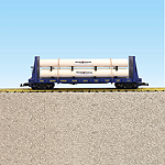 CSX PIPE LOAD FLAT CAR #12250 BLUE