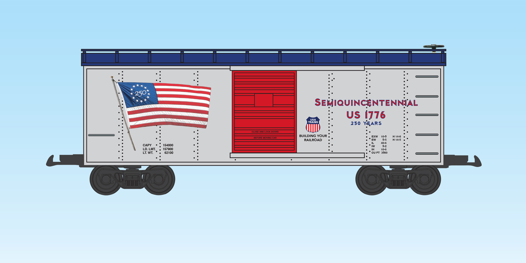 PATRIOTIC SEMIQUINCENTENNIAL STEEL BC #2026 SILVER/BLUE/RED