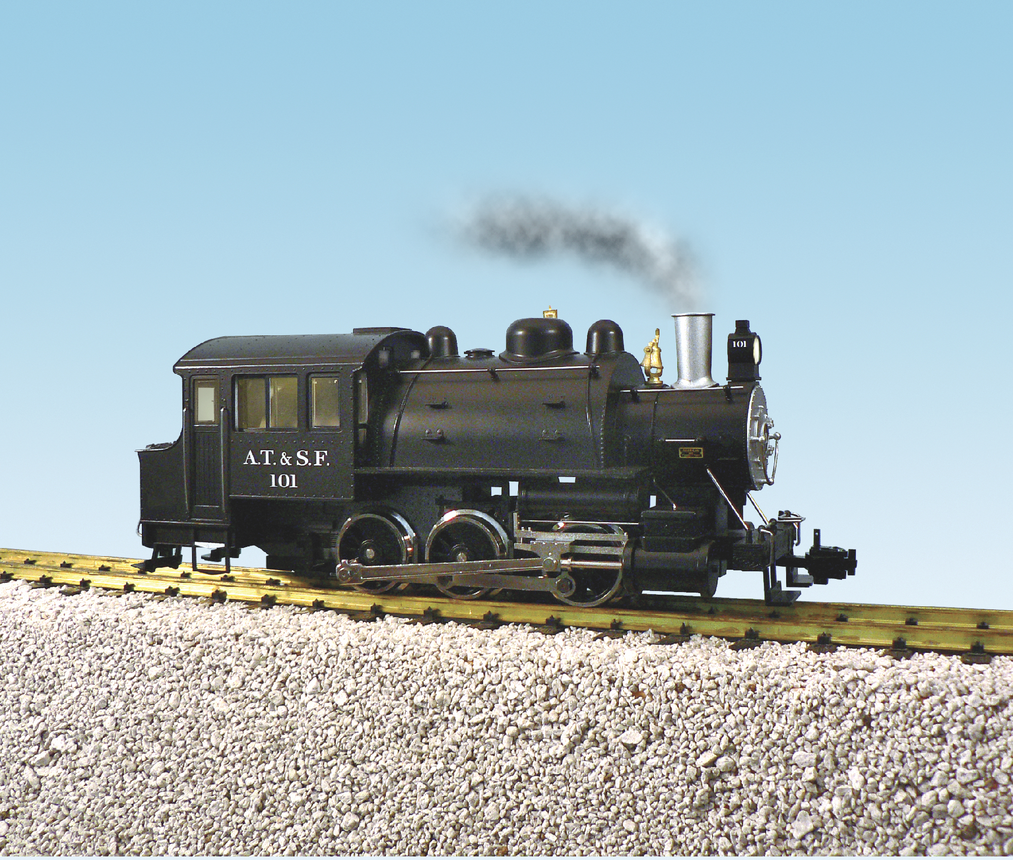 SANTA FE #101 DOCKSIDE 0-6-0T LOCO W/SMOKE & SOUND