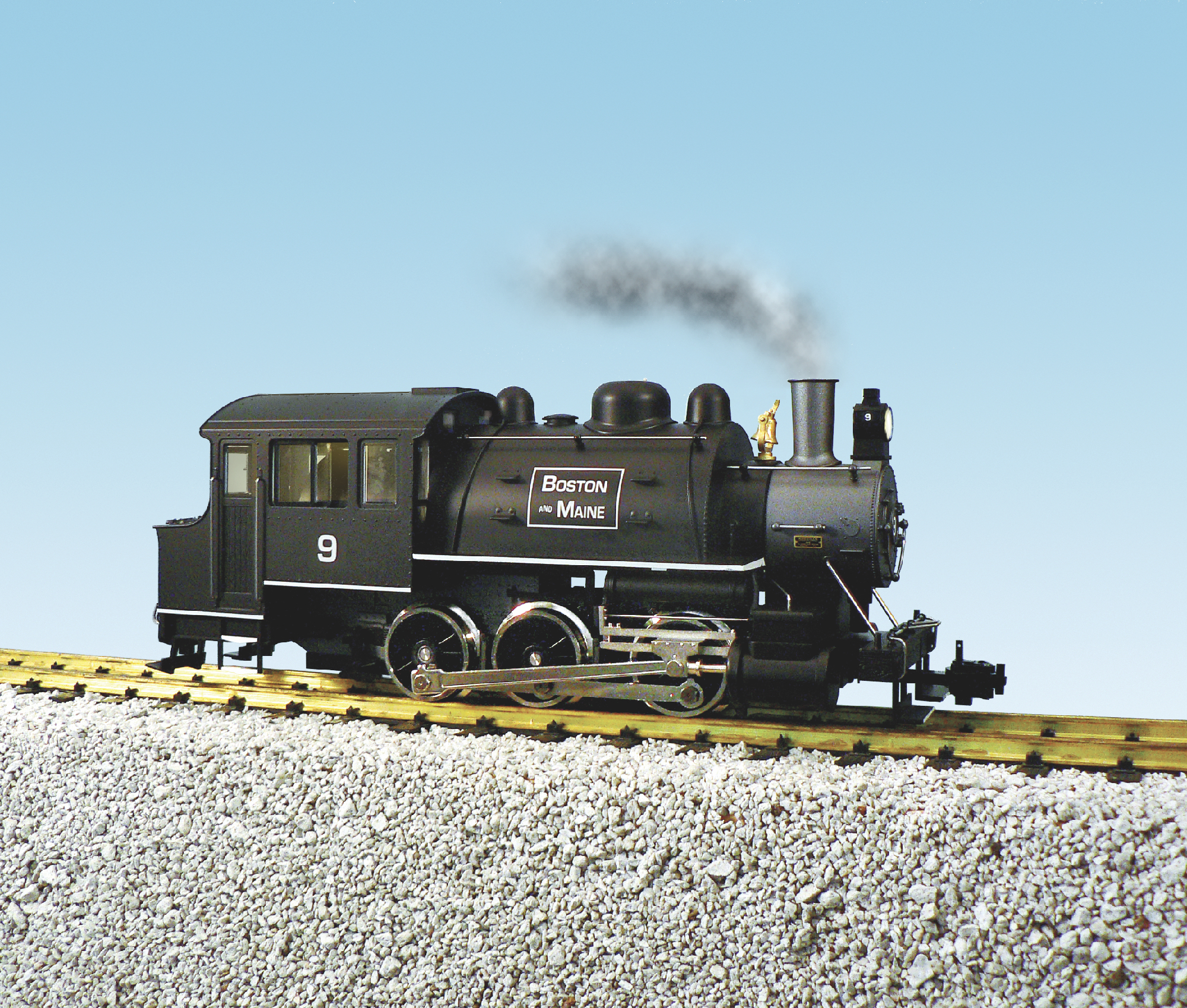 BOSTON & MAINE #9 DOCKSIDE 0-6-0T LOCO W/SMOKE & SOUND