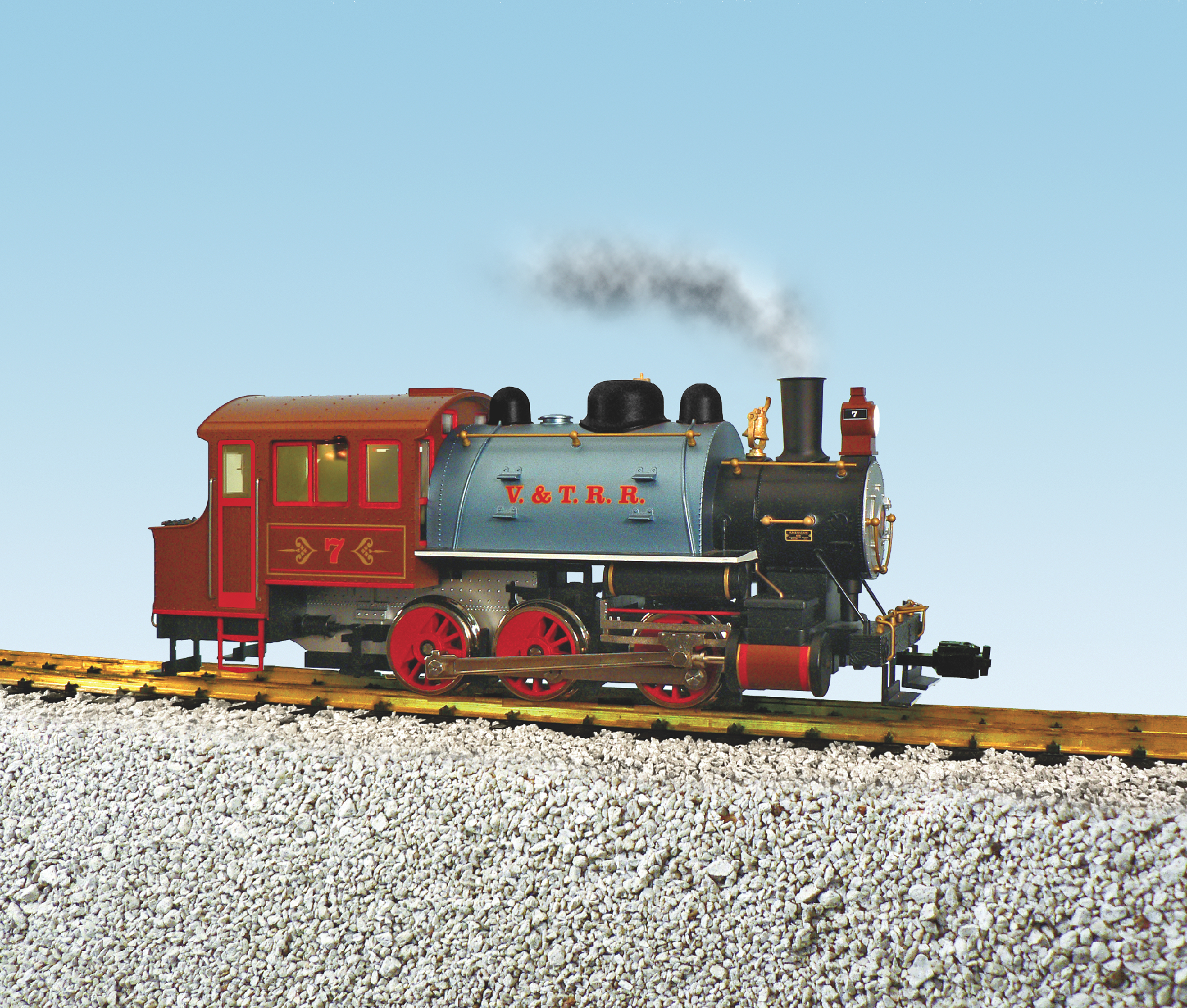VIRGINIA & TRUCKEE #7 DOCKSIDE 0-6-0T LOCO W/SMOKE & SOUND