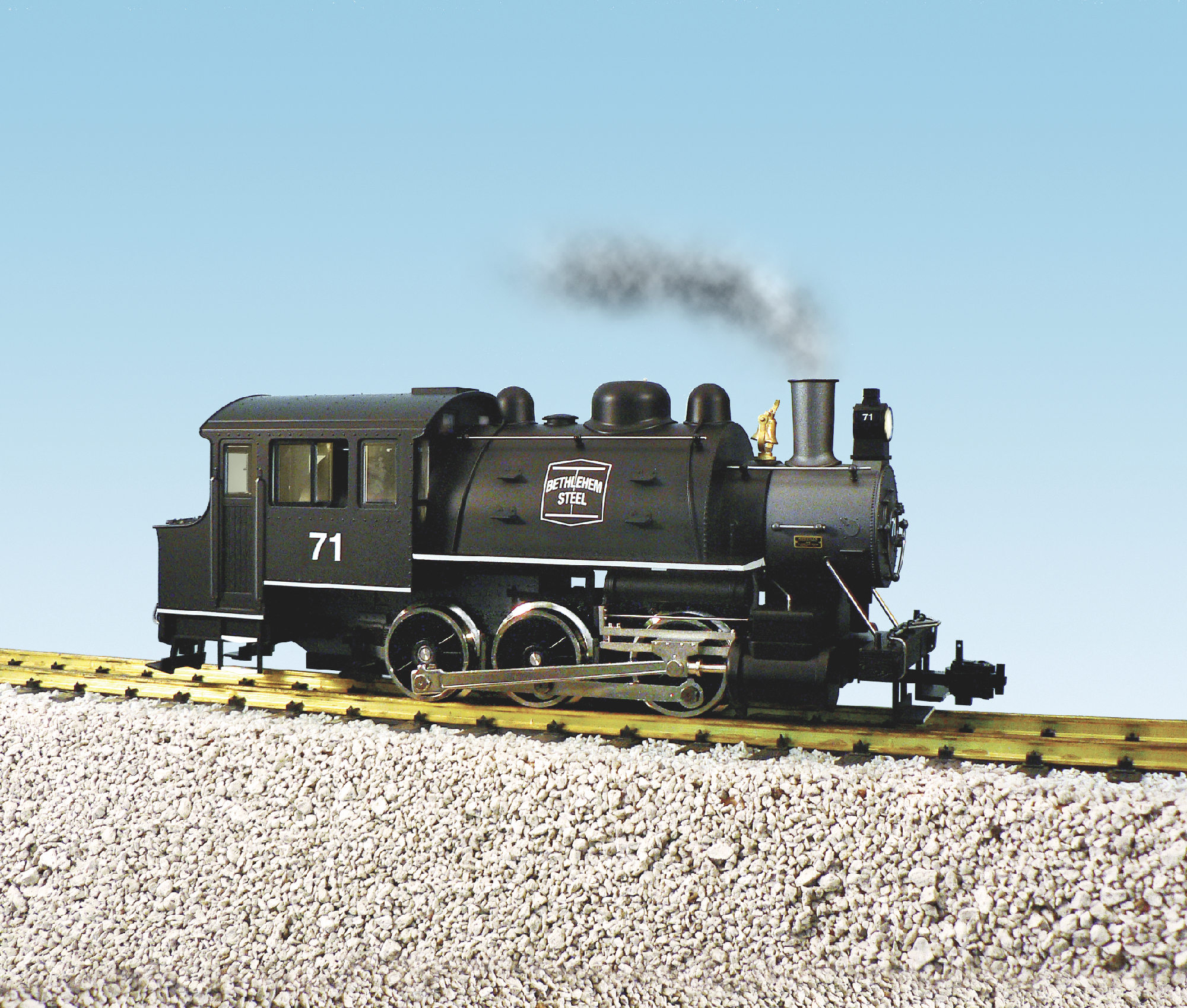 BETHLEHEM STEEL #71 DOCKSIDE 0-6-0T LOCO W/SMOKE & SOUND