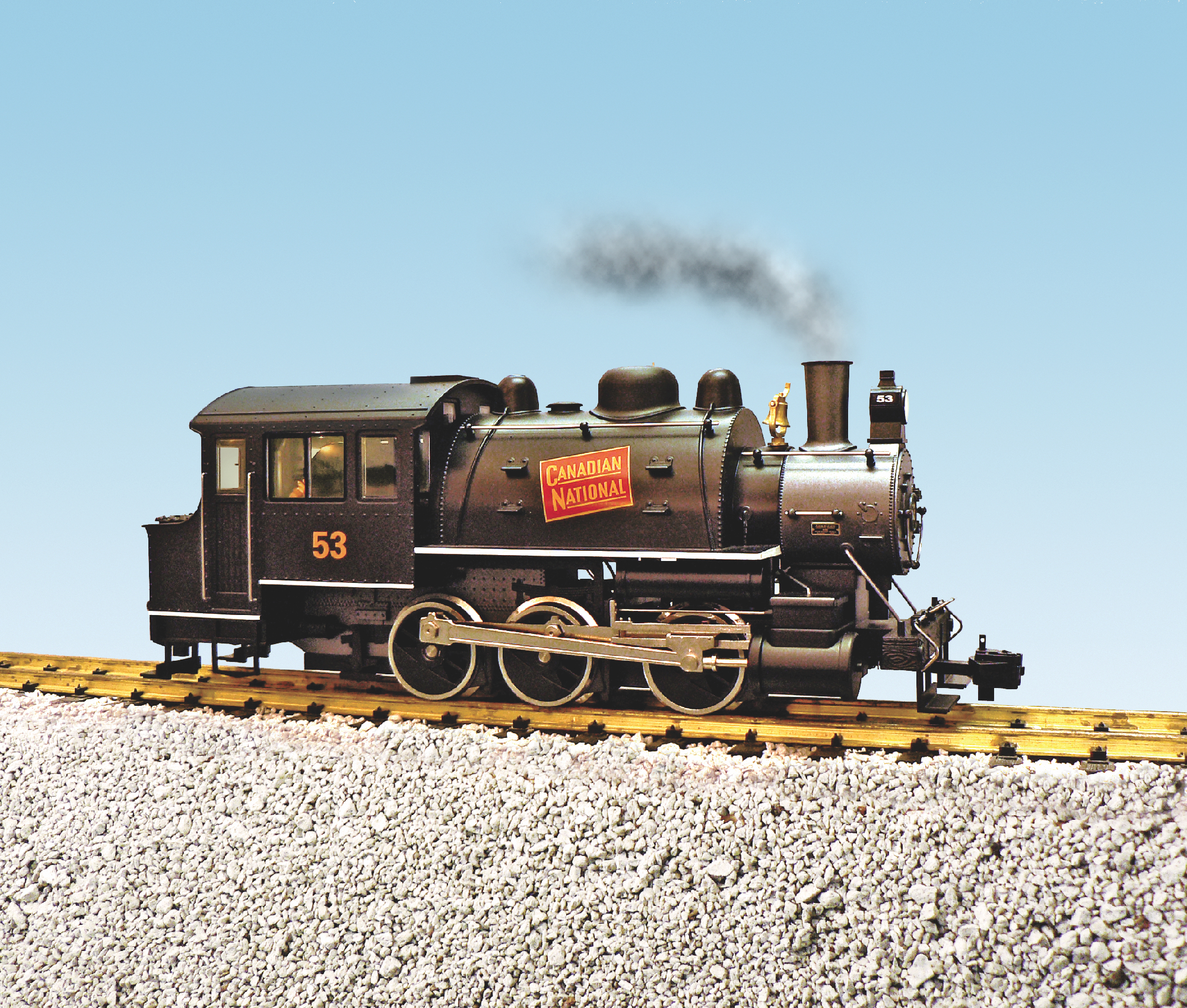 CANADIAN NATIONAL #53 DOCKSIDE 0-6-0T LOCO W/SMOKE & SOUND