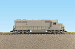 UNDECORATED GP38-2 GRAY