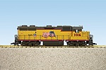 UNION PACIFIC GP38-2 W/FLAG YELLOW/GRAY/RED