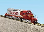 SANTA FE WARBONNET SD40-2 SILVER/RED